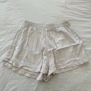 brandy melville off white loose shorts
